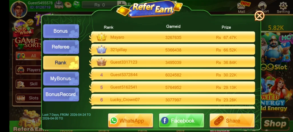 3 Patti Crown 111 Refer Earn
