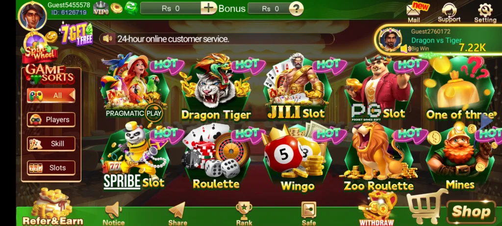 3Patti Crown 111 Bonus Games List